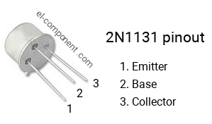 Diagrama de pines del 2N1131 