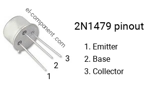 Pinout of the 2N1479 transistor