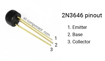 Diagrama de pines del 2N3646 