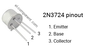 Pinout of the 2N3724 transistor