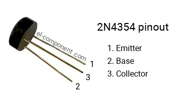 Pinout of the 2N4354 transistor