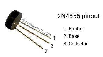 Pinout of the 2N4356 transistor