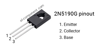 Pinout of the 2N5190G transistor