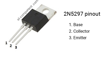 Pinout of the 2N5297 transistor