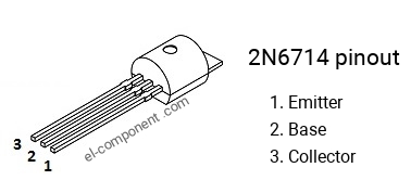 Diagrama de pines del 2N6714 