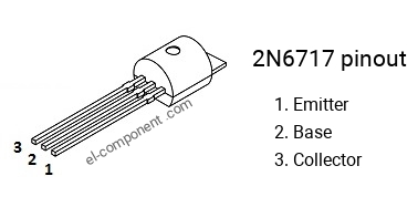 Diagrama de pines del 2N6717 