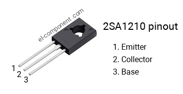 Pinout of the 2SA1210 transistor, marking A1210