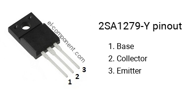 Pinout of the 2SA1279-Y transistor, marking A1279-Y