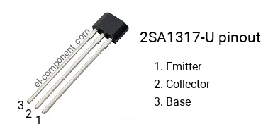 Pinout of the 2SA1317-U transistor, marking A1317-U