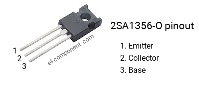 Pinout of the 2SA1356-O transistor, marking A1356-O