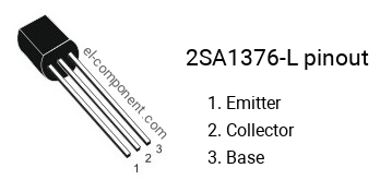 Pinout of the 2SA1376-L transistor, marking A1376-L