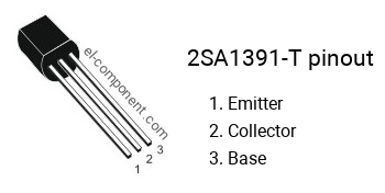 Diagrama de pines del 2SA1391-T , marcado A1391-T