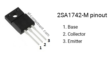Pinout of the 2SA1742-M transistor, marking A1742-M