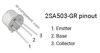 Diagrama de pines del 2SA503-GR , marcado A503-GR