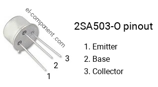 Diagrama de pines del 2SA503-O , marcado A503-O