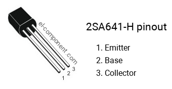 Diagrama de pines del 2SA641-H , marcado A641-H