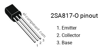 Pinout of the 2SA817-O transistor, marking A817-O
