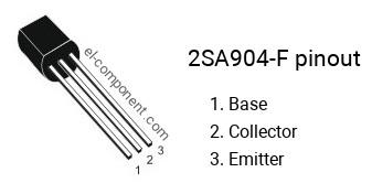 Pinout of the 2SA904-F transistor, marking A904-F