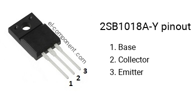 Pinbelegung des 2SB1018A-Y , Kennzeichnung B1018A-Y