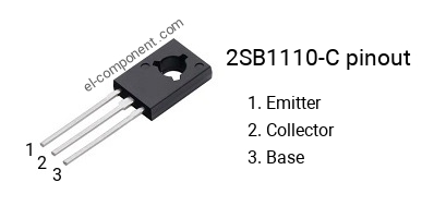 Pinout of the 2SB1110-C transistor, marking B1110-C