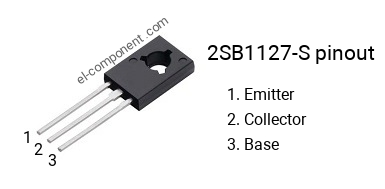 Diagrama de pines del 2SB1127-S , marcado B1127-S