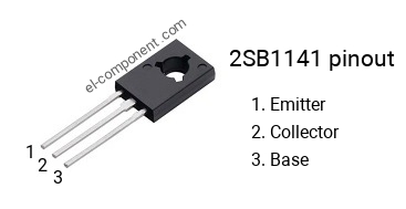 Pinout of the 2SB1141 transistor, marking B1141