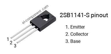 Pinout of the 2SB1141-S transistor, marking B1141-S