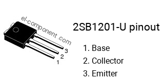 Pinout of the 2SB1201-U transistor, marking B1201-U