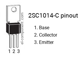 Diagrama de pines del 2SC1014-C , marcado C1014-C