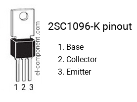 Pinout of the 2SC1096-K transistor, marking C1096-K