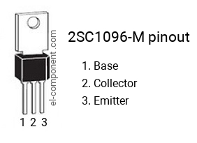 Diagrama de pines del 2SC1096-M , marcado C1096-M