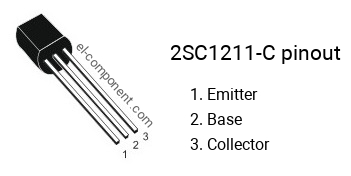 Diagrama de pines del 2SC1211-C , marcado C1211-C