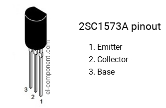 Pinout of the 2SC1573A transistor, marking C1573A