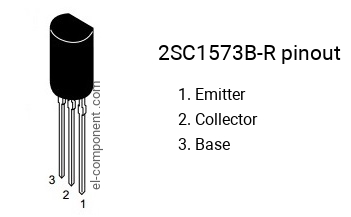 Pinout of the 2SC1573B-R transistor, marking C1573B-R