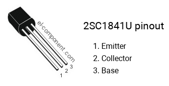 Diagrama de pines del 2SC1841U , marcado C1841U