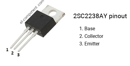 Pinout of the 2SC2238AY transistor, marking C2238AY