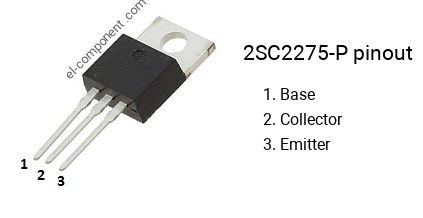 Pinout of the 2SC2275-P transistor, marking C2275-P