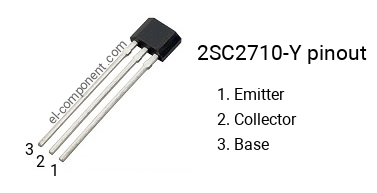 Pinout of the 2SC2710-Y transistor, marking C2710-Y