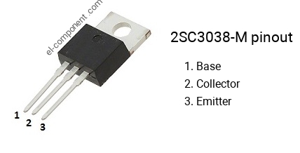 Pinout of the 2SC3038-M transistor, marking C3038-M