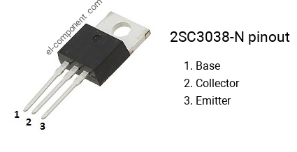 Pinout of the 2SC3038-N transistor, marking C3038-N