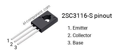 Diagrama de pines del 2SC3116-S , marcado C3116-S