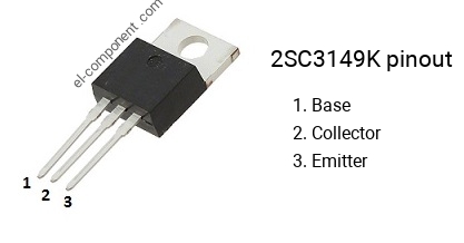 Pinout of the 2SC3149K transistor, marking C3149K