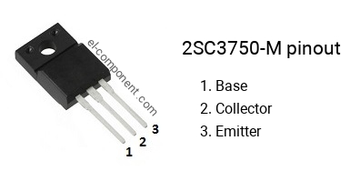 Diagrama de pines del 2SC3750-M , marcado C3750-M