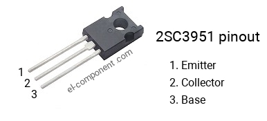 Pinout of the 2SC3951 transistor, marking C3951