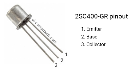 Pinout of the 2SC400-GR transistor, marking C400-GR