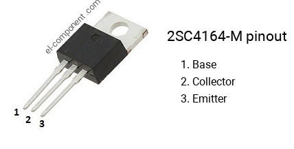 Pinout of the 2SC4164-M transistor, marking C4164-M