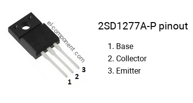 Pinout of the 2SD1277A-P transistor, marking D1277A-P