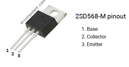 Pinbelegung des 2SD568-M , Kennzeichnung D568-M