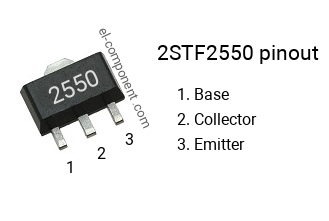 Pinbelegung des 2STF2550 smd sot-89 , smd marking code 2550