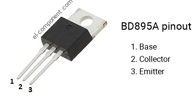 Diagrama de pines del BD895A 